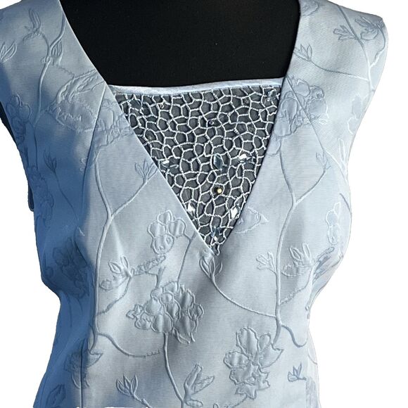 Champagne Italy Women Bead Embellished 3 Pcs Jacket & Skirt Shell Suit Sz 14 - Picture 3 of 11